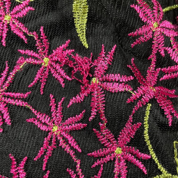 Lulus NWT Divine Delight Black Floral Embroidered Maxi Dress Size M Sleeveless - Picture 11 of 12